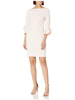 Women's Tulip Sleeve Crepe Dress