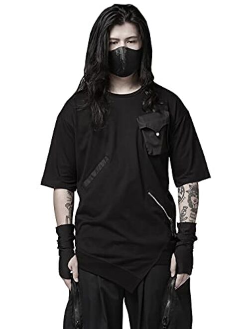 MOKEWEN Men's Streetwear Punk Short Sleeve T-Shirt