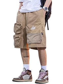 Men's Womens Summer Cool Cargo Jogger Shorts Waist with Pockets