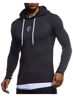 Men's Casual Hoodie Longsleeve Pullover Sweatshirt Sweater Jacket For Men Slim Fit LN-8342