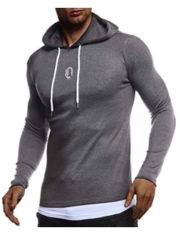 Men's Casual Hoodie Longsleeve Pullover Sweatshirt Sweater Jacket For Men Slim Fit LN-8342