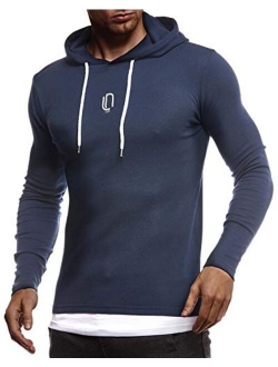 Men's Casual Hoodie Longsleeve Pullover Sweatshirt Sweater Jacket For Men Slim Fit LN-8342