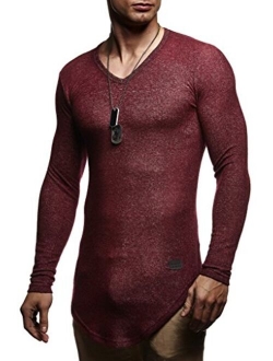 Men's Long Sleeve Shirt Slim Fit | Men's V-Neck Sweat Shirt | Longsleeve Basic Shirt with V-Neck