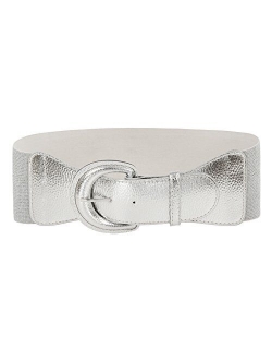 Women's Vintage Wide Stretchy Cinch Belt Leather Buckle Waist Belts