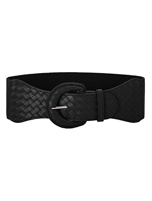 GRACE KARIN Women's Vintage Wide Stretchy Cinch Belt Leather Buckle Waist Belts