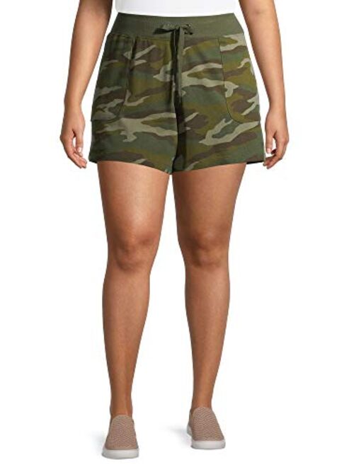 Terra & Sky Women's Plus Size Knit Shorts