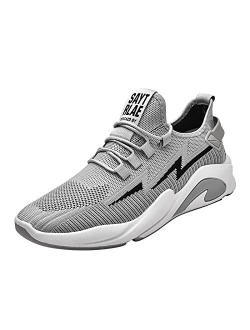 Mens Sport Athletic Running Walking Shoes Runner Jogging Sneakers Breathable Sneakers Mesh Soft Sole Casual Athletic Lightweight