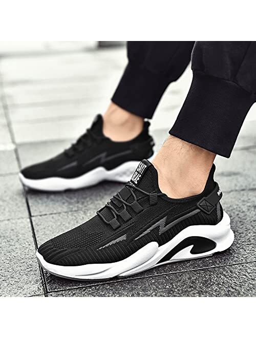 Mens Sport Athletic Running Walking Shoes Runner Jogging Sneakers Breathable Sneakers Mesh Soft Sole Casual Athletic Lightweight