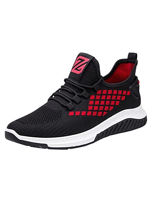 Mens Sport Athletic Running Walking Shoes Runner Jogging Sneakers Breathable Sneakers Mesh Soft Sole Casual Athletic Lightweight