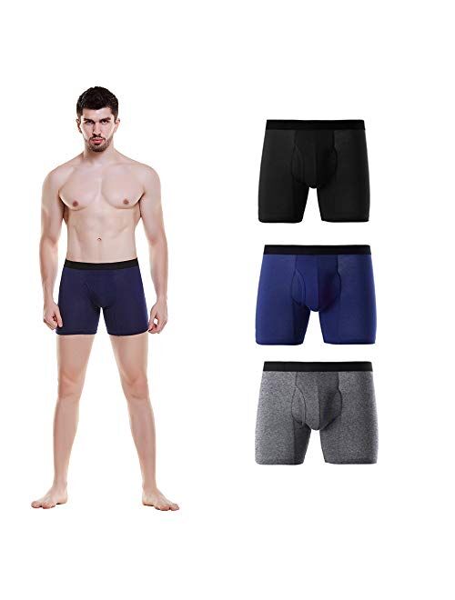 THSISSUE Men's Ice Silk Underwear Breathable Soft Ultra-Thin Mesh Boxer Briefs