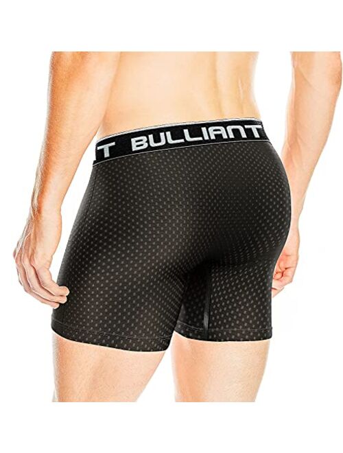 Mens Underwear Briefs 3 Pack,BULLIANT Mesh Athletic Sports Boxer Briefs Low Rise Waisted For Men No Fly