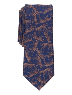 Men's Leopard Solid Skinny Tie, Created for Macy's