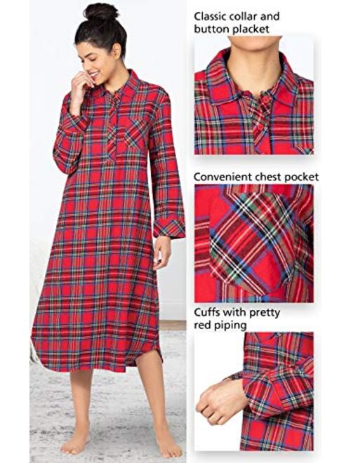 PajamaGram Nightgowns for Women Cotton - Women Nightgown