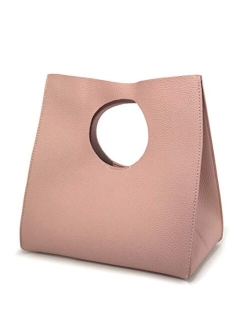 Hoxis Vintage Minimalist Style Soft Pu Leather Handbag Clutch Small Tote