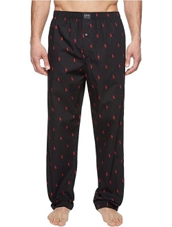 Men's Polo Player Cotton Printed Pajama Pants