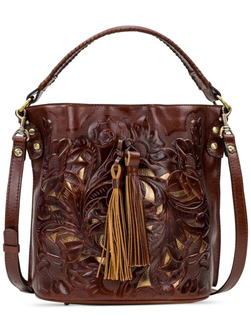 Patricia Nash Otavia Cut-Out Leather Bucket Bag