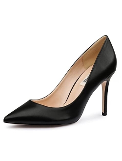 JOY IN LOVE Women's Pumps Shoes Middle Heels Pointy Toe Dress Pump Stilettos