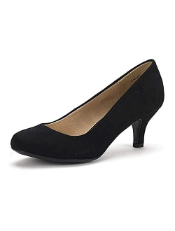 Women's Luvly Bridal Wedding Party Low Heel Pump Shoes