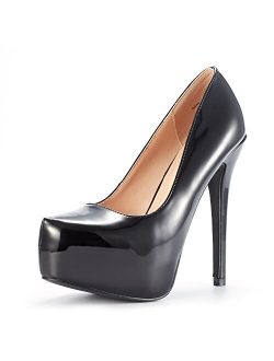 Women's Swan-30 High Heel Plaform Dress Pump Shoes