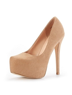 Women's Swan-30 High Heel Plaform Dress Pump Shoes