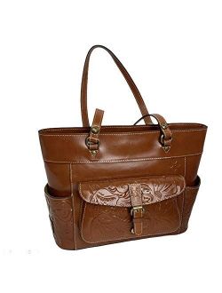 Leather Bolsena Top Zip Tote