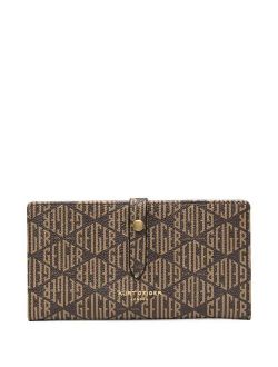 monogram-print bifold wallet