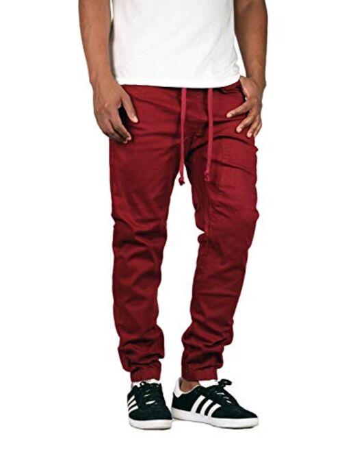 Mersenne Men's Twill Drop Crotch Jogger Pants