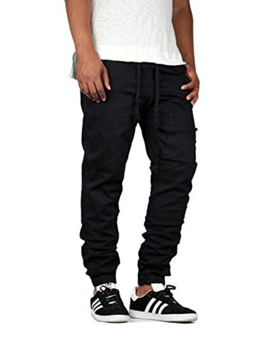 Mersenne Men's Twill Drop Crotch Jogger Pants