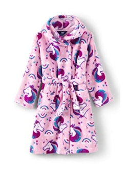 Kids Hooded Fleece Solid Robe