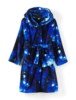 Kids Hooded Fleece Solid Robe