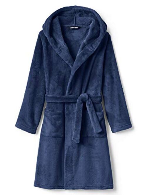 Lands' End Kids Hooded Fleece Solid Robe