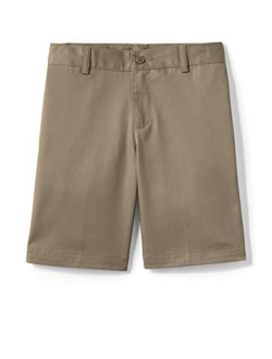 School Uniform Boys Plain Front Blend Chino Shorts