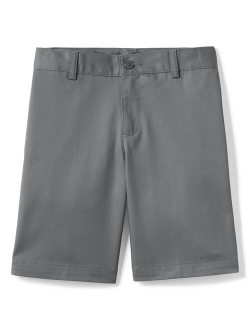 School Uniform Boys Plain Front Blend Chino Shorts