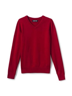 School Uniform Boys Cotton Modal Fine Gauge V-Neck Sweater