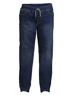 Boys Iron Knee Lined Stretch Pull On Denim Jeans