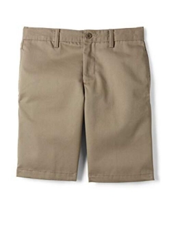 School Uniform Little Boys Slim Plain Front Stain Resistant Wrinkle Resistant Chino Shorts