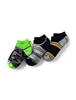 Boys Solid No-show Athletic Socks (3-pack)