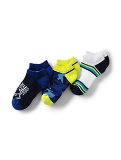 Boys Solid No-show Athletic Socks (3-pack)