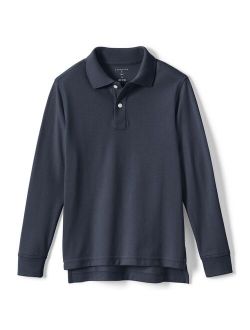 Kids 8-16 Lands' End Long Sleeve Mesh Polo Shirt