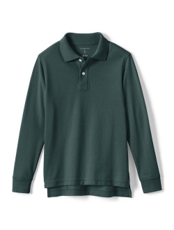 Kids 8-16 Lands' End Long Sleeve Mesh Polo Shirt