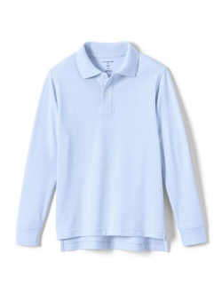 Kids 8-16 Lands' End Long Sleeve Mesh Polo Shirt