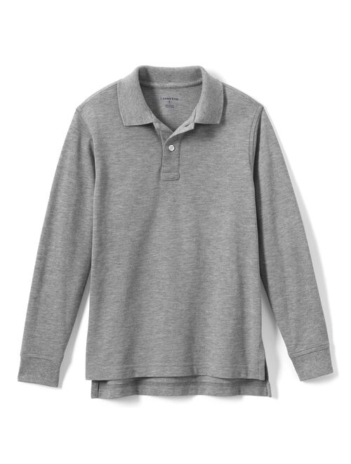 Kids 8-16 Lands' End Long Sleeve Mesh Polo Shirt