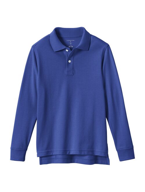 Kids 8-16 Lands' End Long Sleeve Mesh Polo Shirt