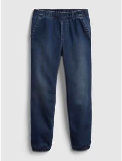 Kids Lined Denim Joggers with Washwell
