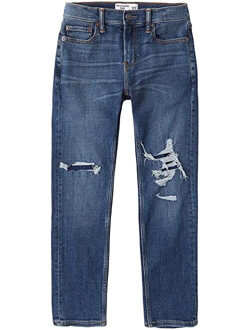 Abercrombie & Fitch abercrombie kids Skinny Medium Shred in Blue  (Little Kids/Big Kids)