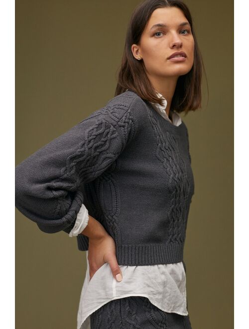 Maeve Cable-Knit Sweater Skirt Set