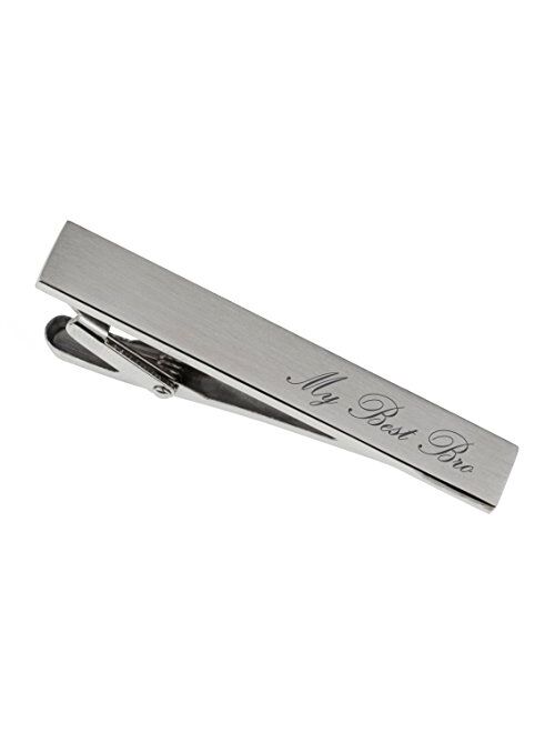 A & L Engraving Personalized Stainless Steel Brushed Silver Tie Clip Custom Engraved Free - Ships from USA