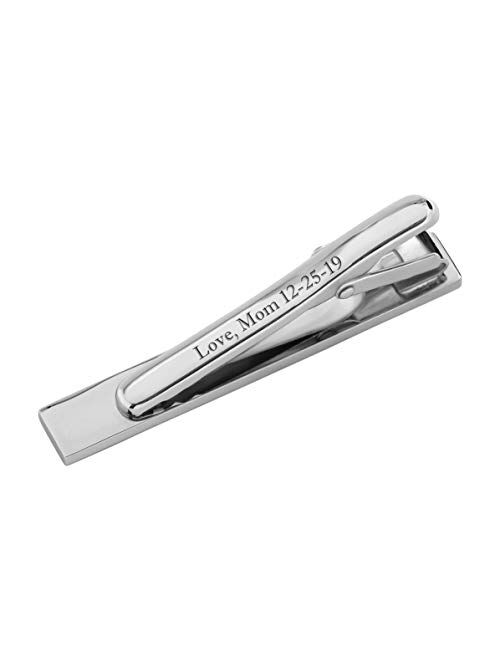 A & L Engraving Personalized Silver Stainless Steel Tie Clip with Jesus Fish Ichthus Custom Engraved Free - Ships from USA