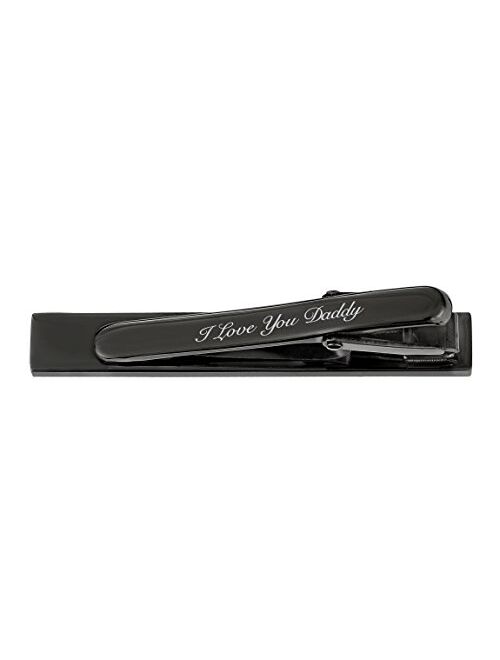 A & L Engraving Personalized Black Gunmetal Tie Clip Custom Engraved Free - Ships from USA