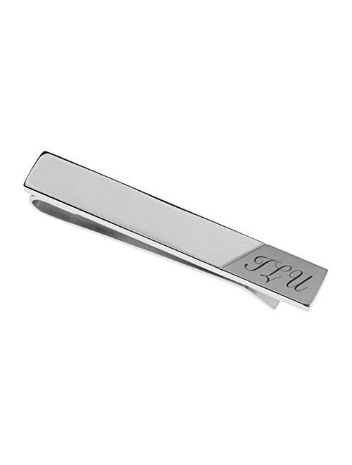 A & L Engraving Personalized Stainless Steel Two Tone Satin Tie Clip Custom Engraved Free - Ships from USA